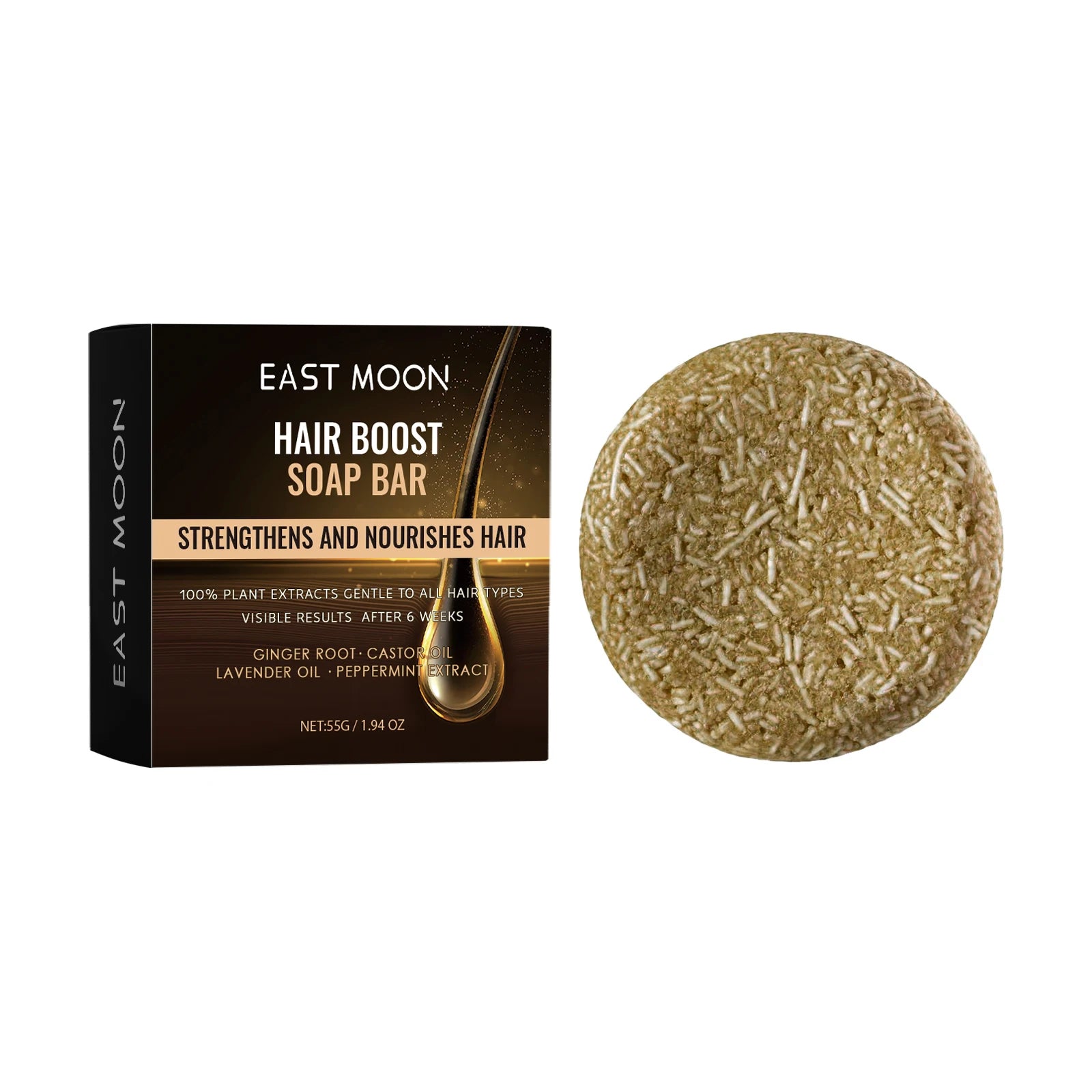 Men's Hair Darkening Shampoo Bar – Natural Nourishing & Root Strengthening Soap