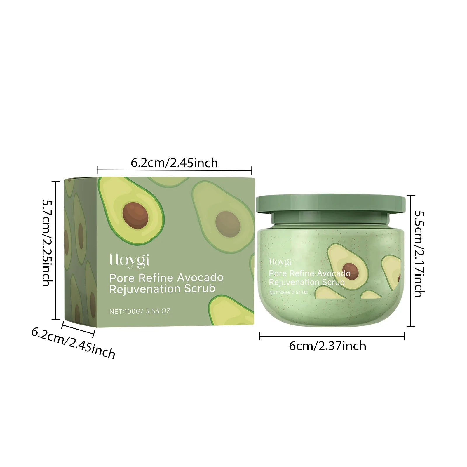 Hoygi Avocado Exfoliating Body Scrub – 100g