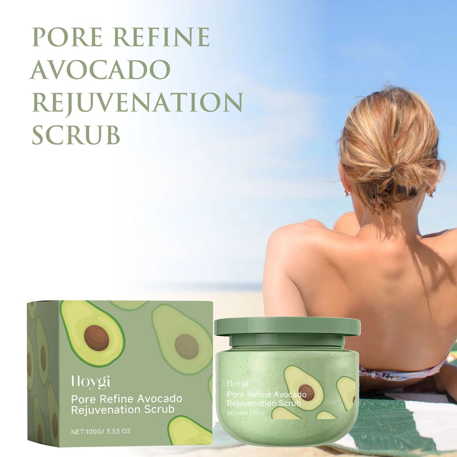 Hoygi Avocado Exfoliating Body Scrub – 100g