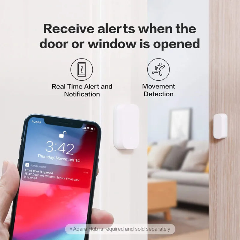 Aqara ZigBee Door & Window Sensor – Smart Home Security with App Control