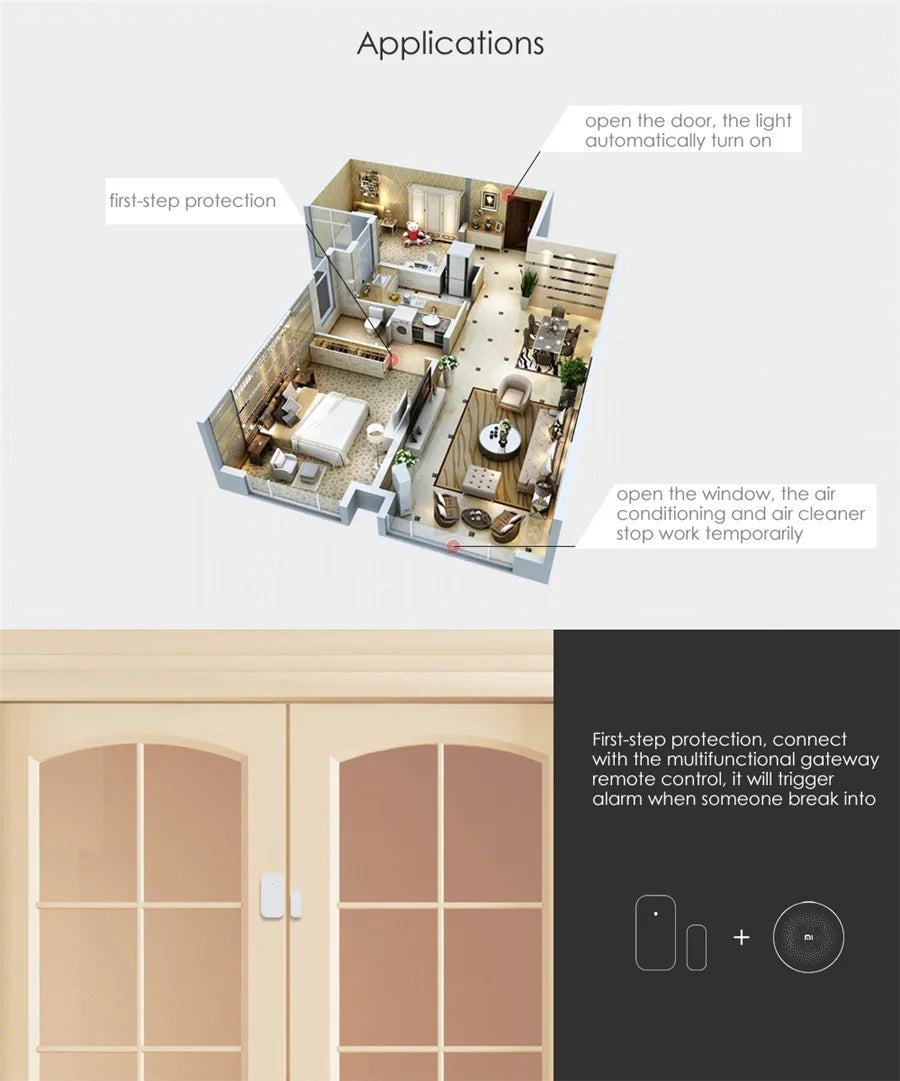Aqara ZigBee Door & Window Sensor – Smart Home Security with App Control
