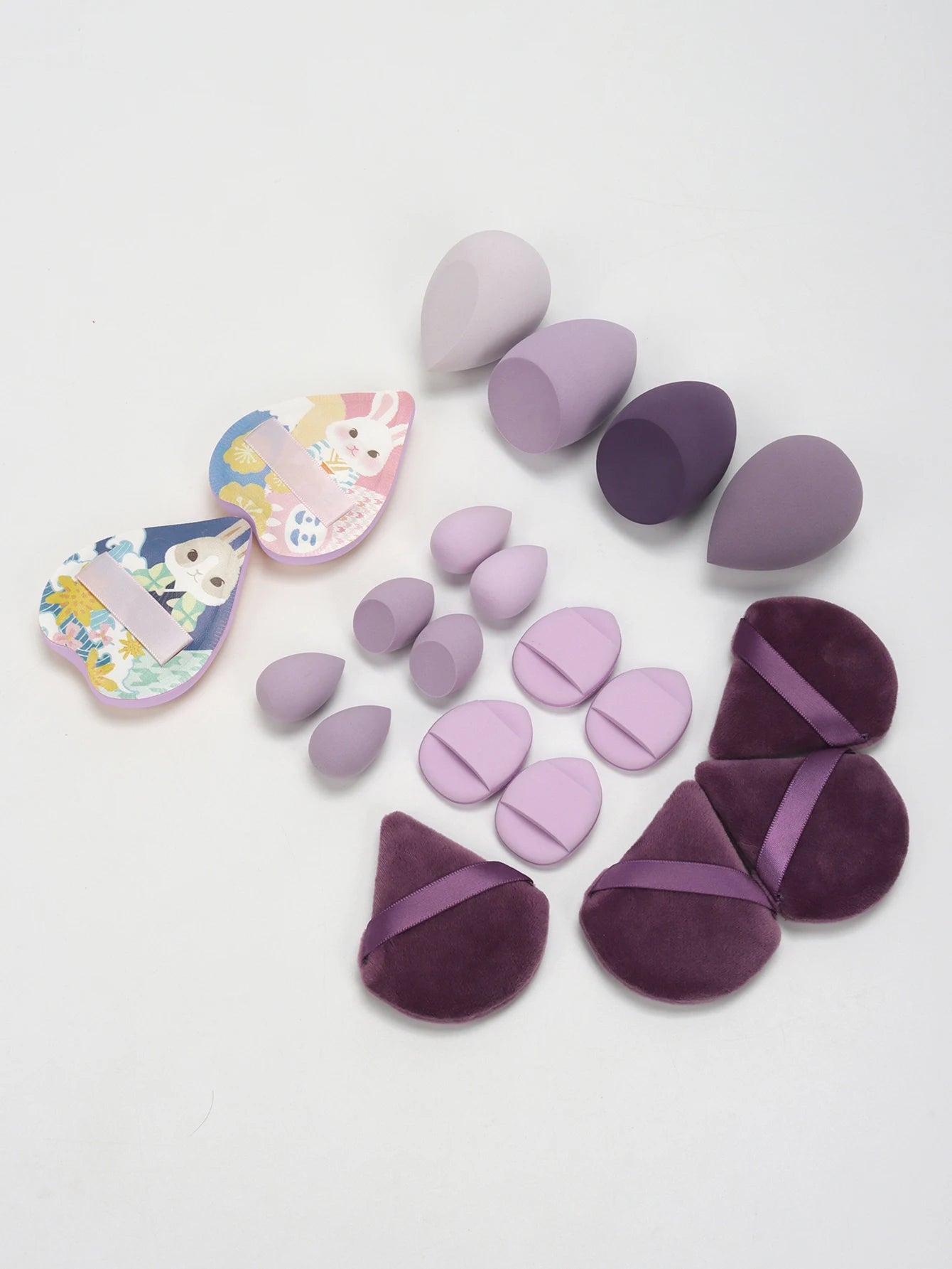 20-Piece Pink Makeup Sponge & Puff Set – For Cream, Powder & Concealer