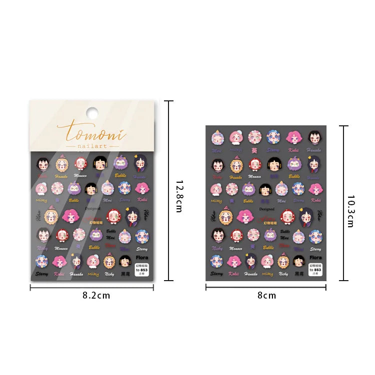 3D Jelly Flower Butterfly Nail Art Stickers T-4204