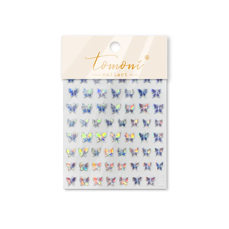 3D Jelly Flower Butterfly Nail Art Stickers T-4204