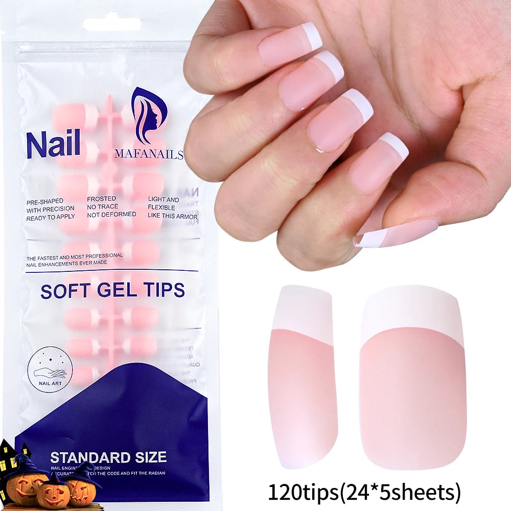 240/120pcs Colorful Short Square Press-On Nails