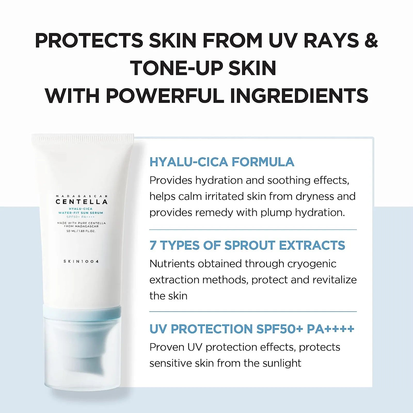 SKIN1004 Hyaluronic Acid Centella Sunscreen 50ML