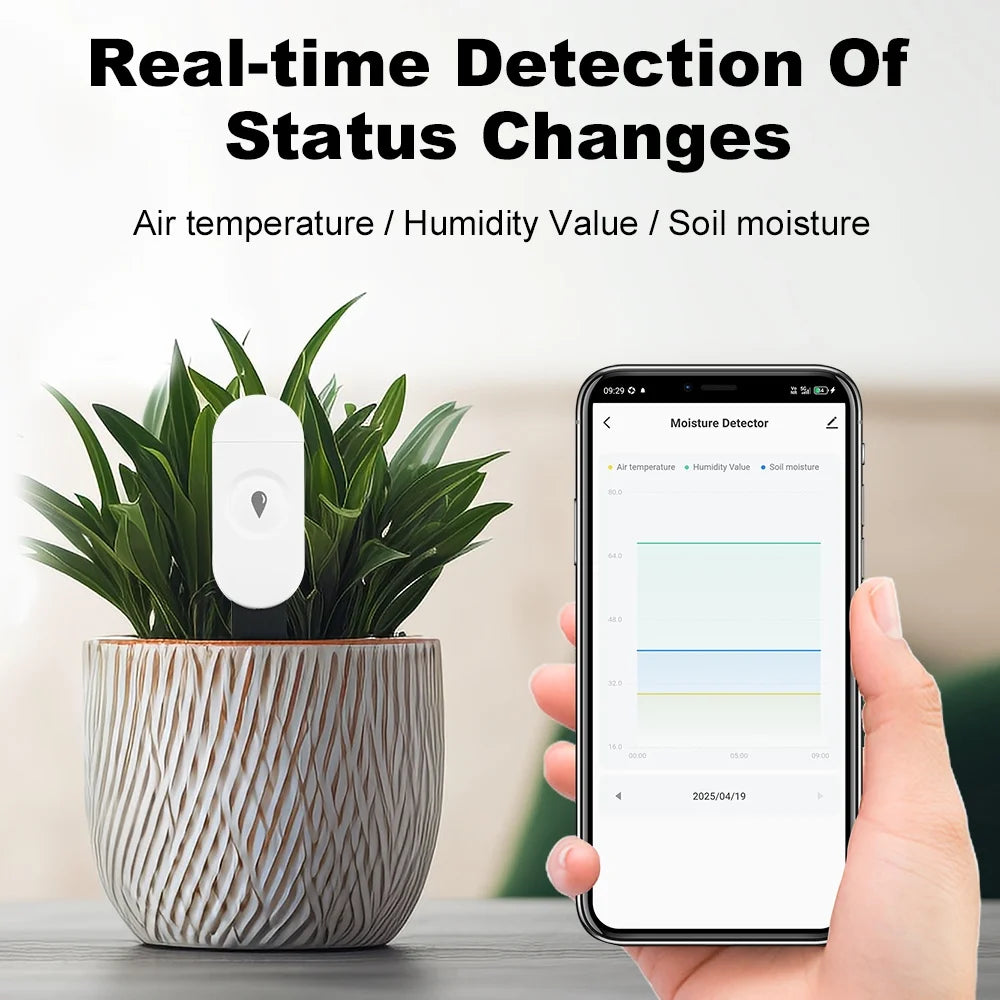 Zigbee Soil Moisture Sensor – Smart Plant Monitor with App & Voice Control