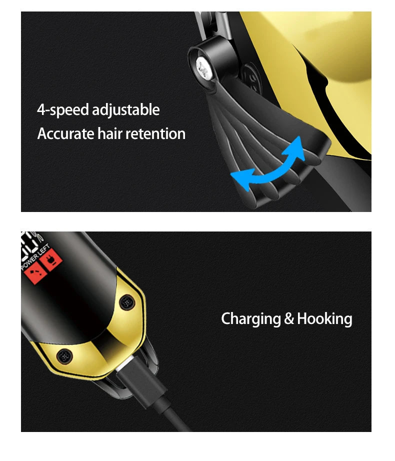 USB Rechargeable Hair Clippers Set for Men