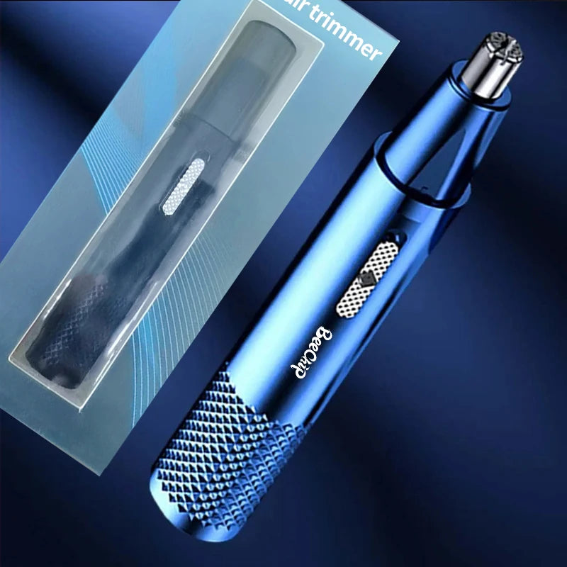USB Rechargeable Nose & Ear Hair Trimmer – Metal Electric Shaver for Men & Women