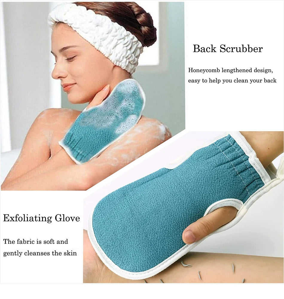 3-Piece Body Scrubber Set – Glove, Brush & Loofah
