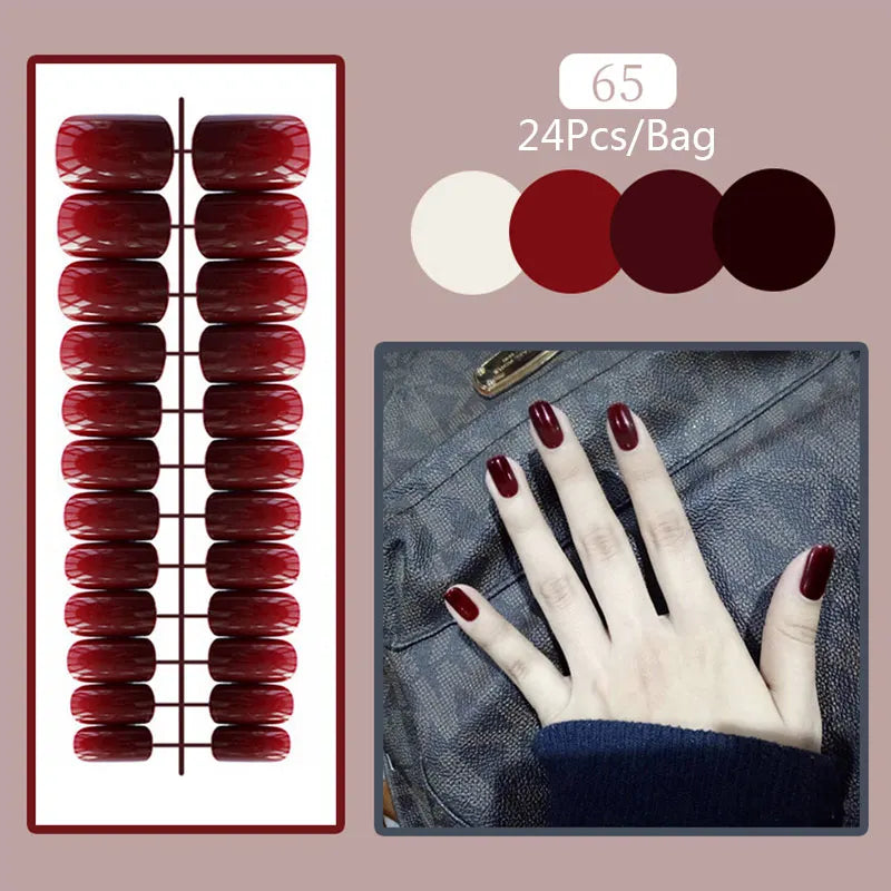 30Pcs Matte Nude Press-On Nails