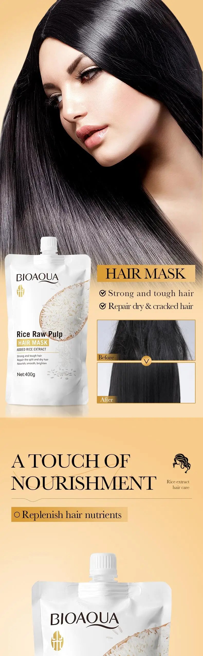 Rice Keratin Hair Mask – 5 Sec Repair