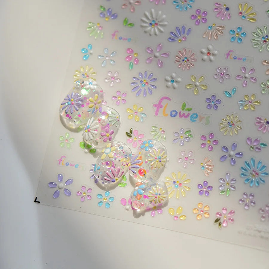 3D Jelly Flower Butterfly Nail Art Stickers T-4204