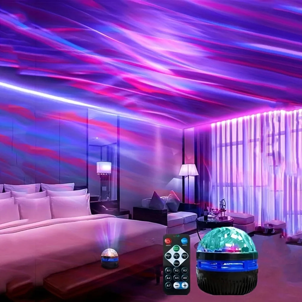 Northern Lights Starry Sky Projector – LED Night Light with Remote & USB