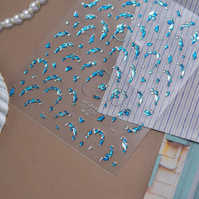 3D Jelly Flower Butterfly Nail Art Stickers T-4204