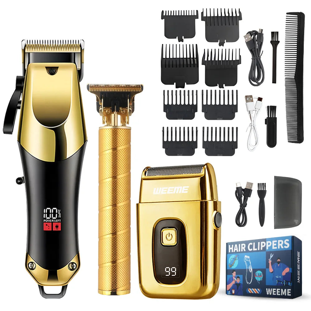 USB Rechargeable Hair Clippers Set for Men