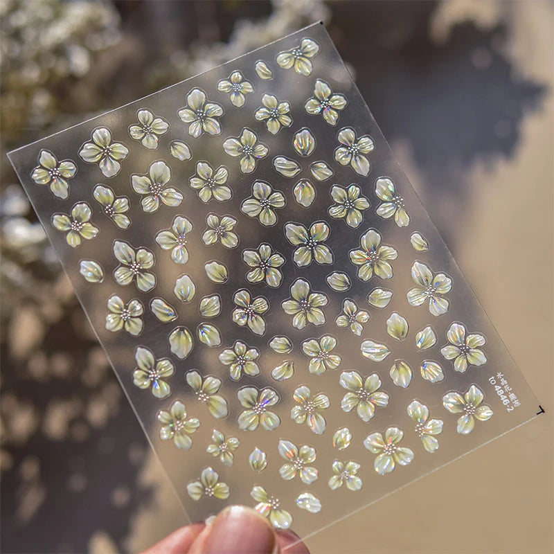 3D Jelly Flower Butterfly Nail Art Stickers T-4204