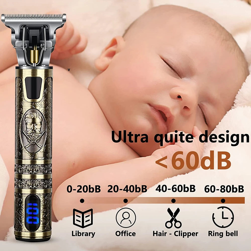 T9 LCD Electric Hair Trimmer – Precision Carving & Shaving Clipper for Men