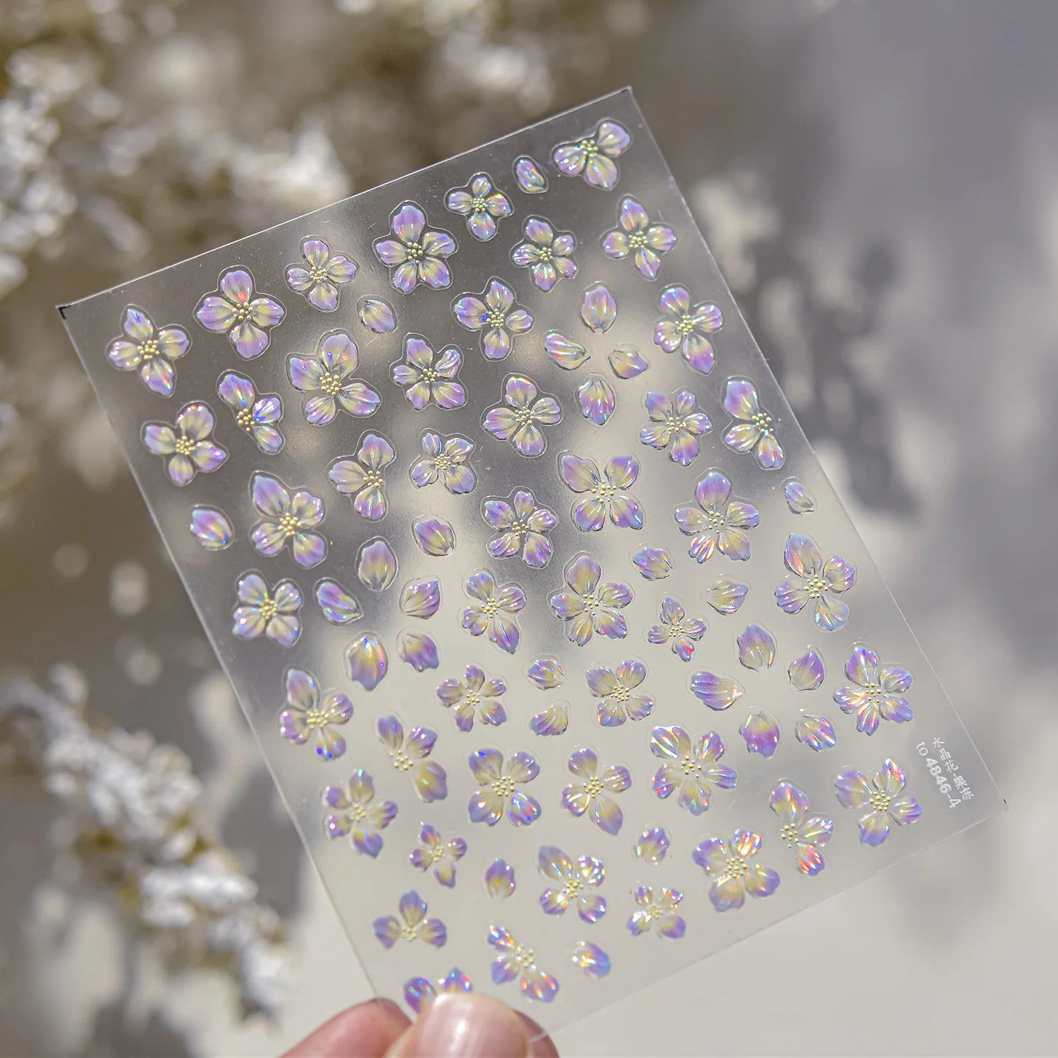 3D Jelly Flower Butterfly Nail Art Stickers T-4204