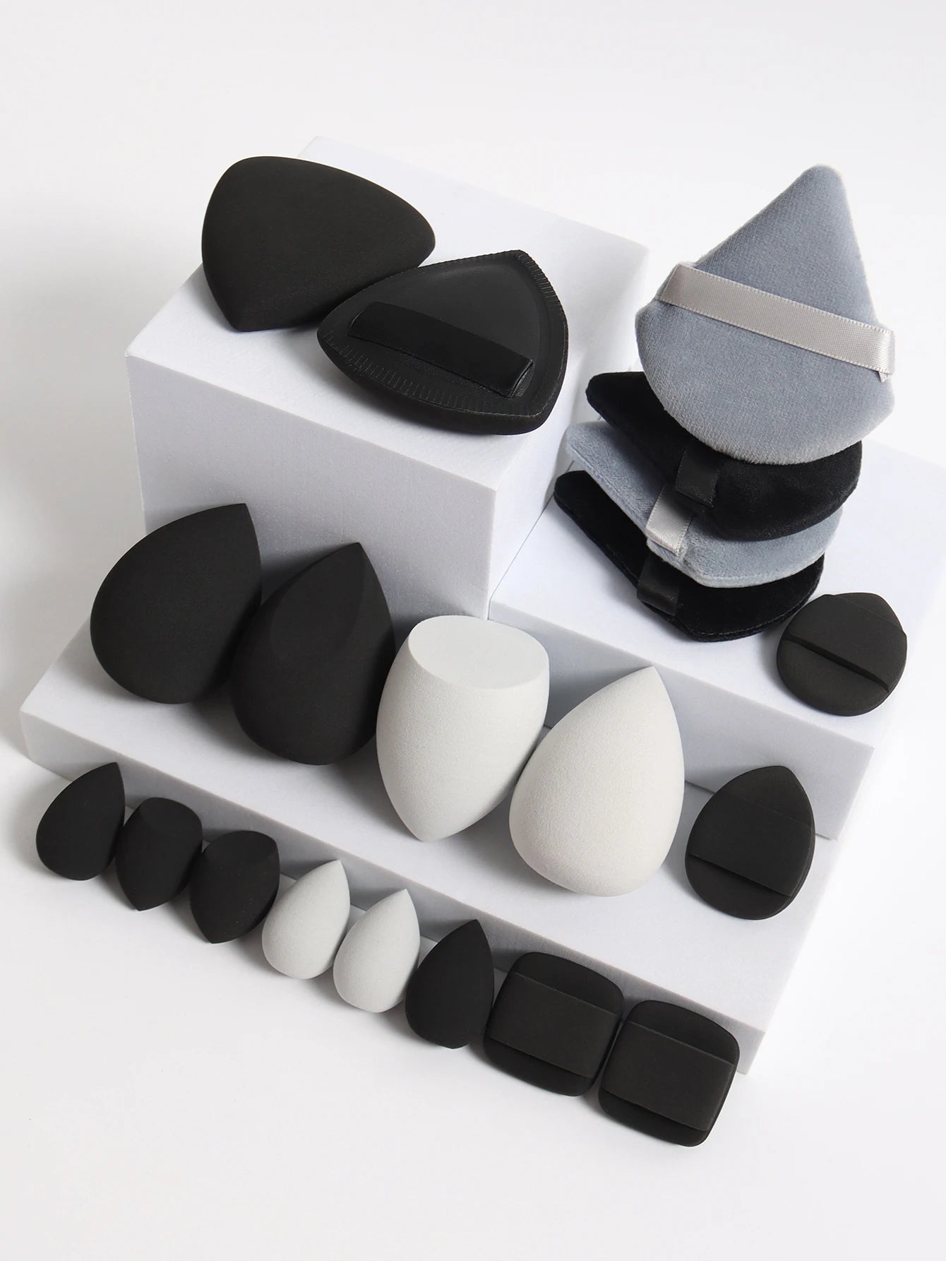 20-Piece Pink Makeup Sponge & Puff Set – For Cream, Powder & Concealer