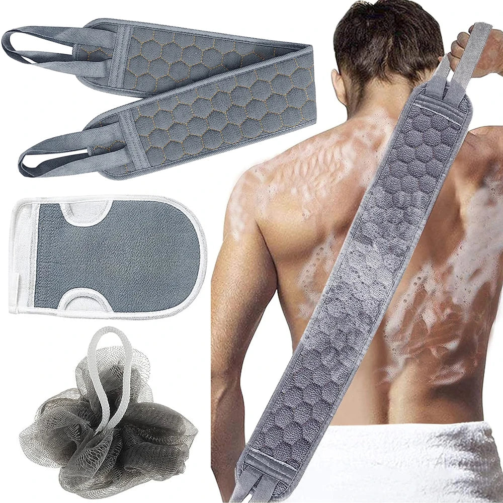 3-Piece Body Scrubber Set – Glove, Brush & Loofah