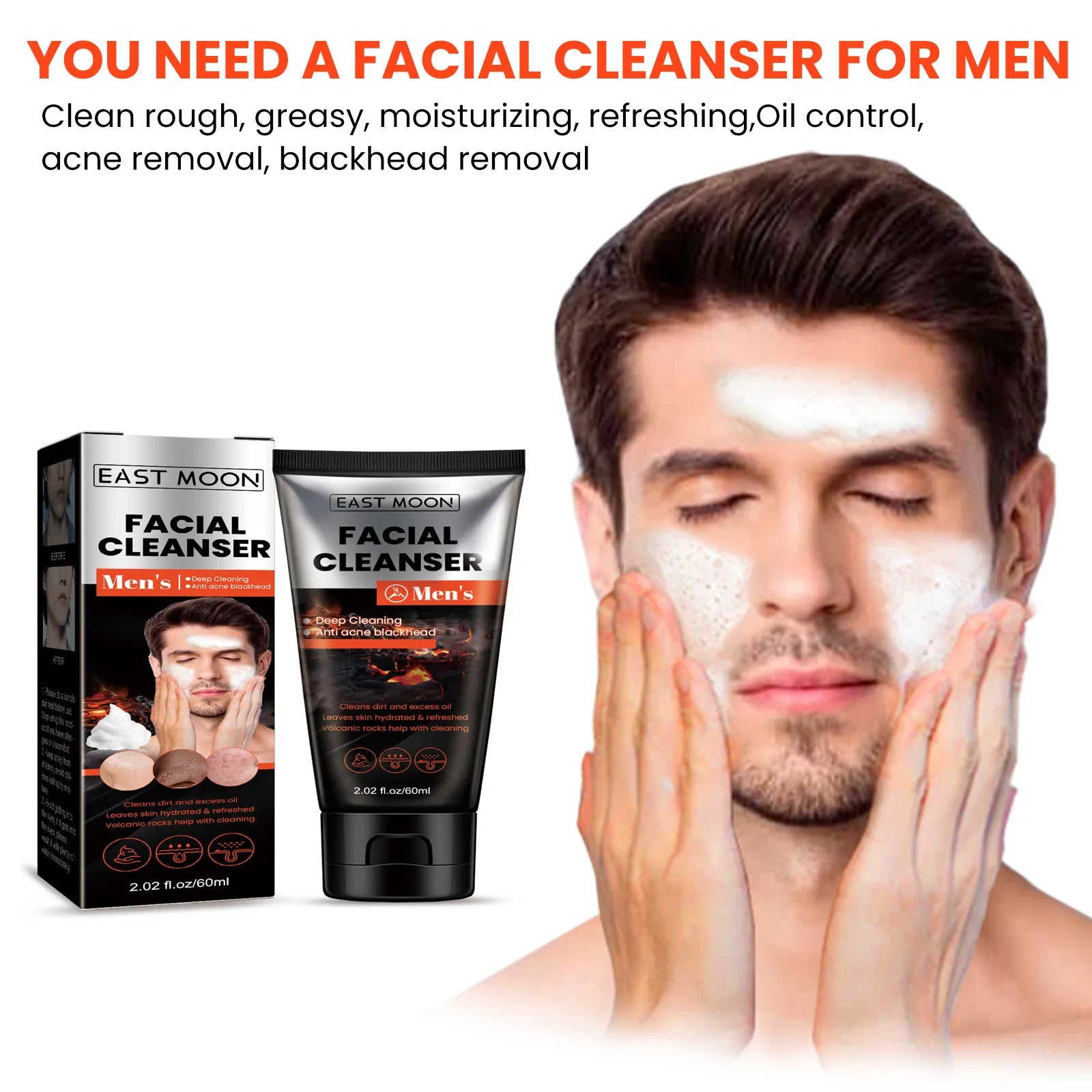 Men's Volcanic Mud Face Wash