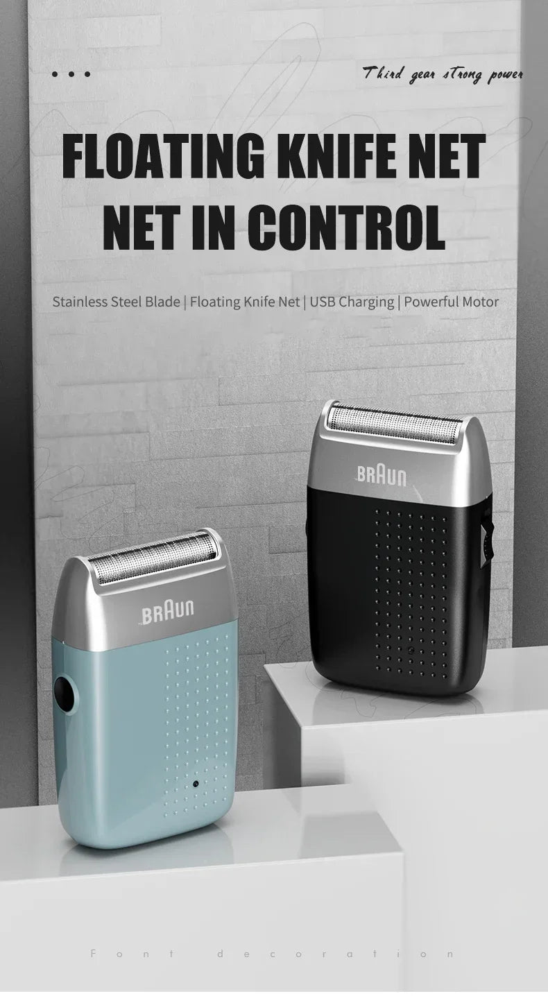 BRAUN M1900 Portable Electric Shaver for Men