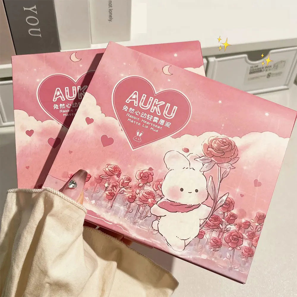 6PCS Kawaii Matte Lipstick Set - Waterproof, Long-lasting