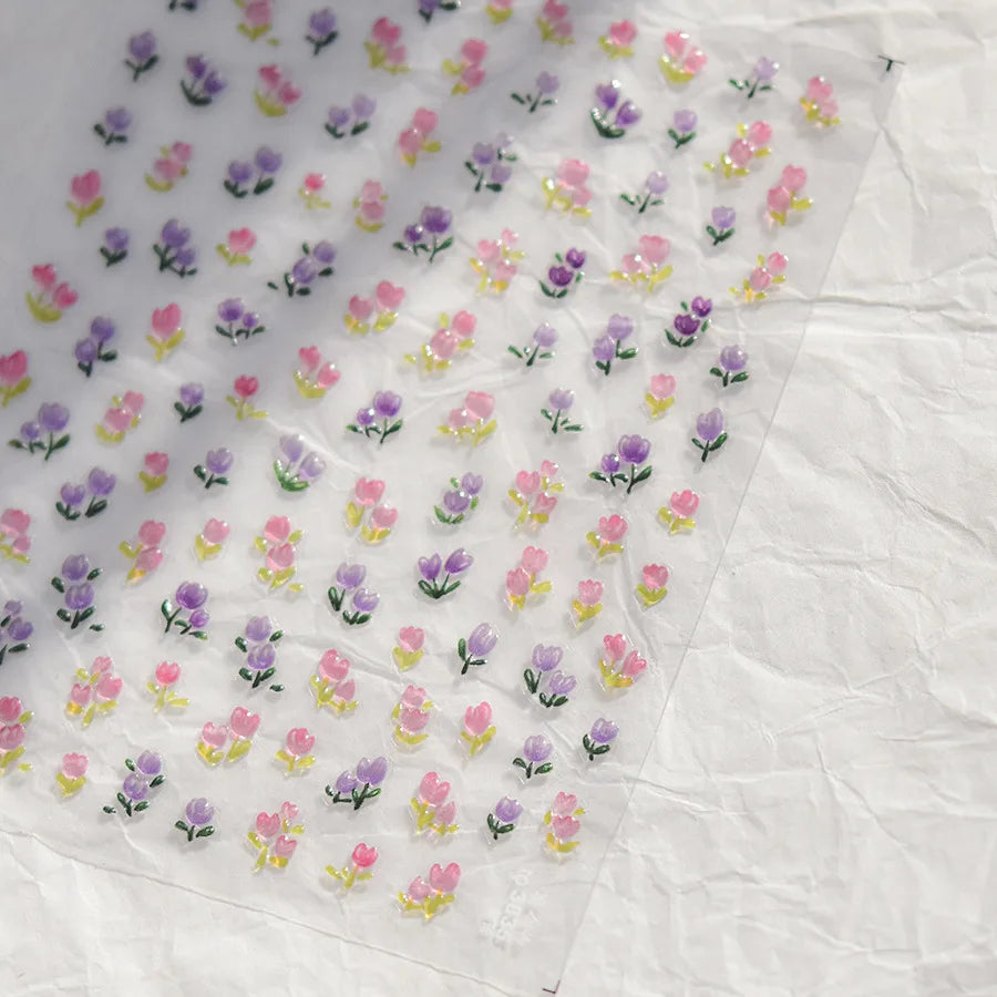 3D Jelly Flower Butterfly Nail Art Stickers T-4204