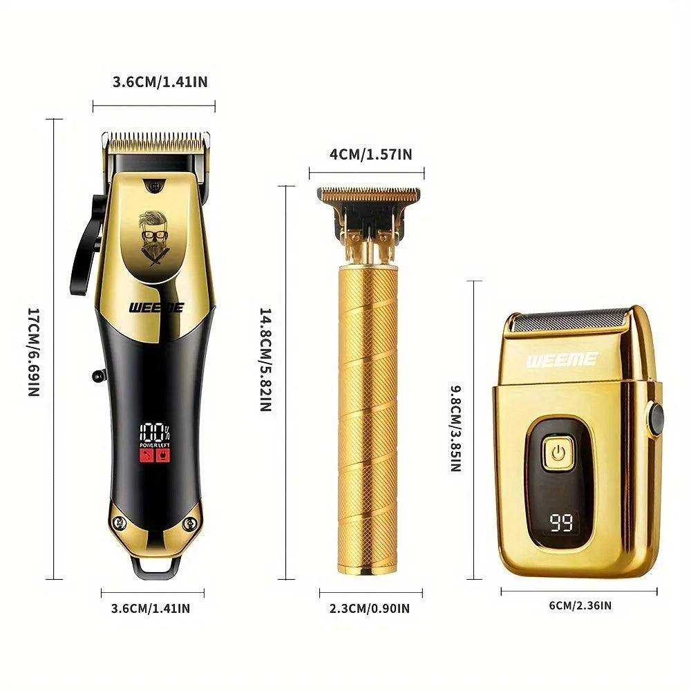 USB Rechargeable Hair Clippers Set for Men