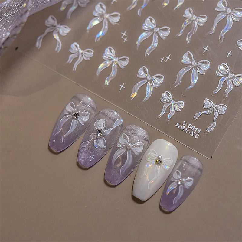 3D Jelly Flower Butterfly Nail Art Stickers T-4204