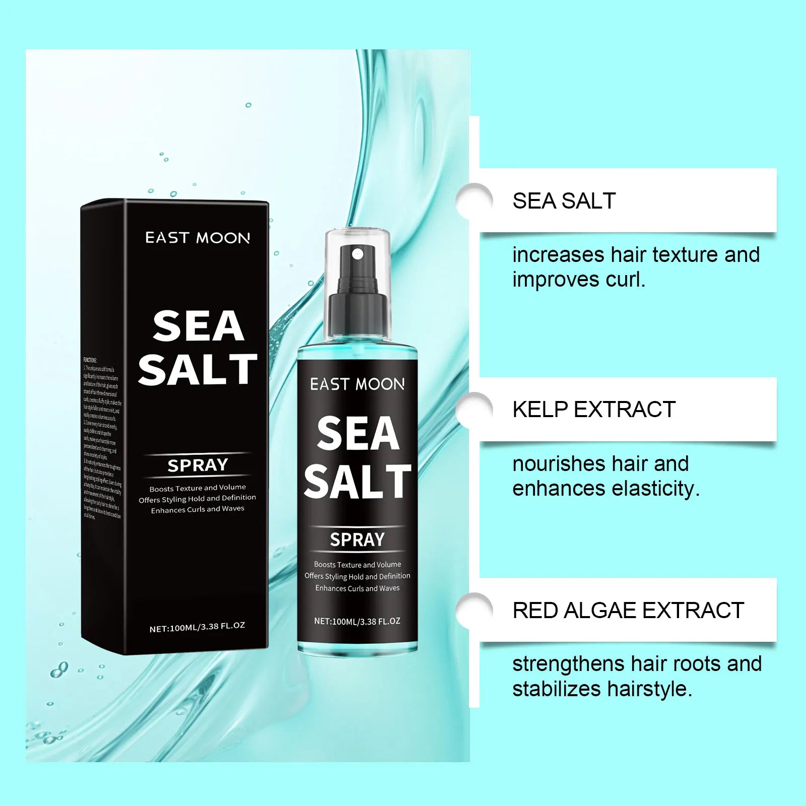 Sea Salt Hair Styling Spray – Curl Defining & Volumizing Mist