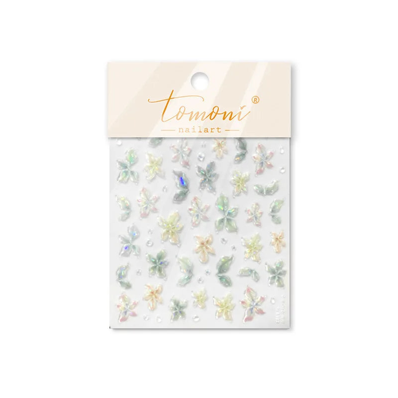3D Jelly Flower Butterfly Nail Art Stickers T-4204