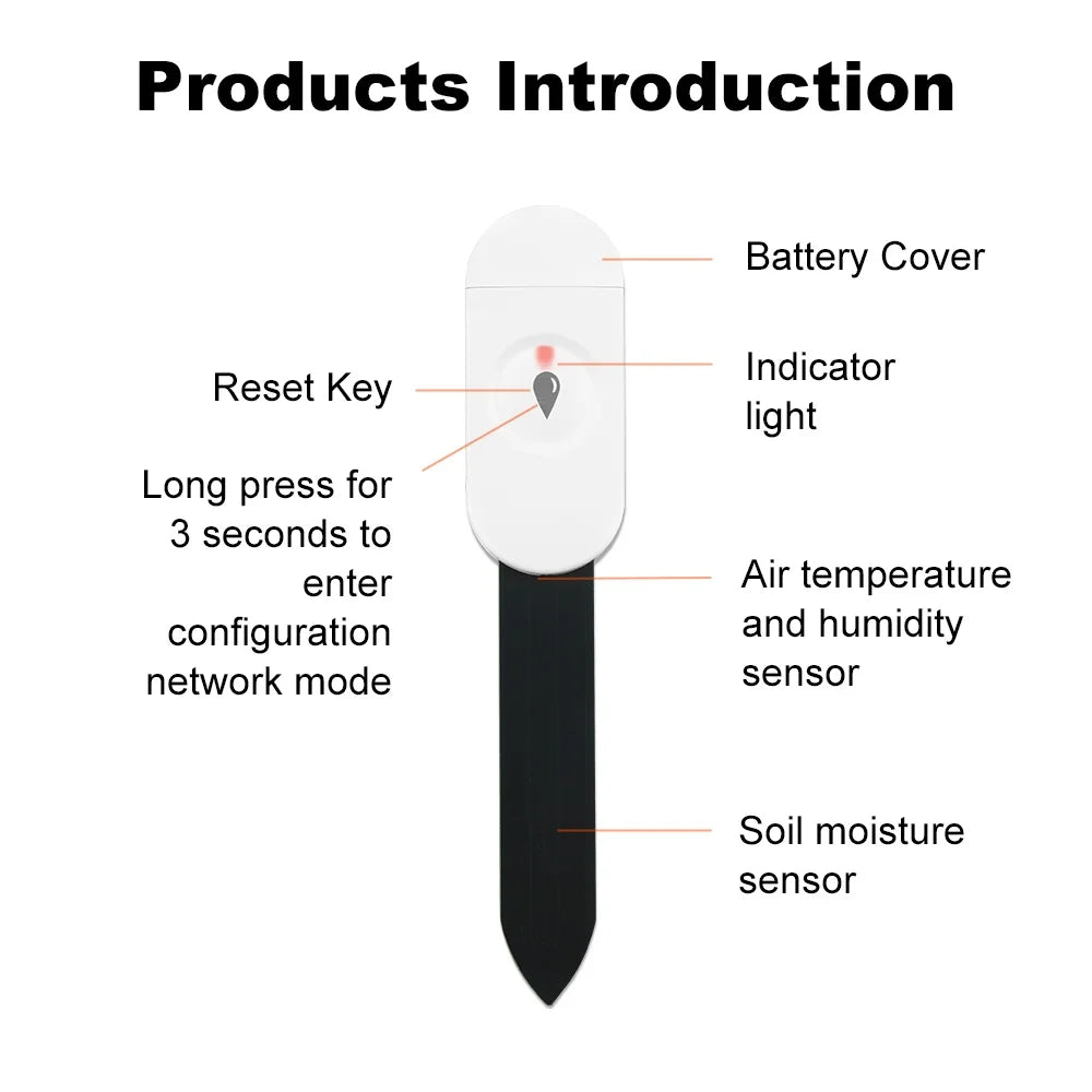 Zigbee Soil Moisture Sensor – Smart Plant Monitor with App & Voice Control