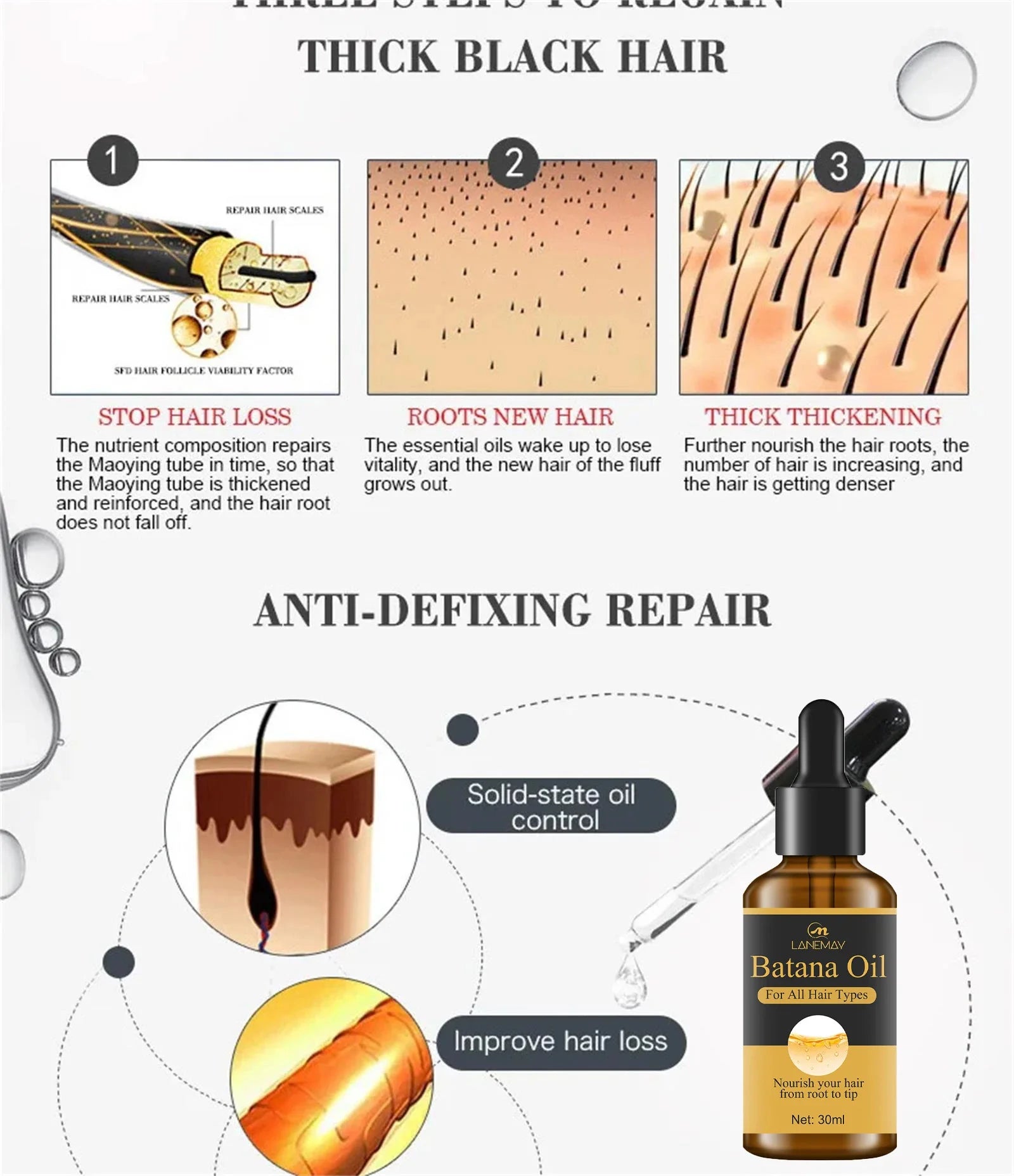 7 Days Batana Hair Growth Serum