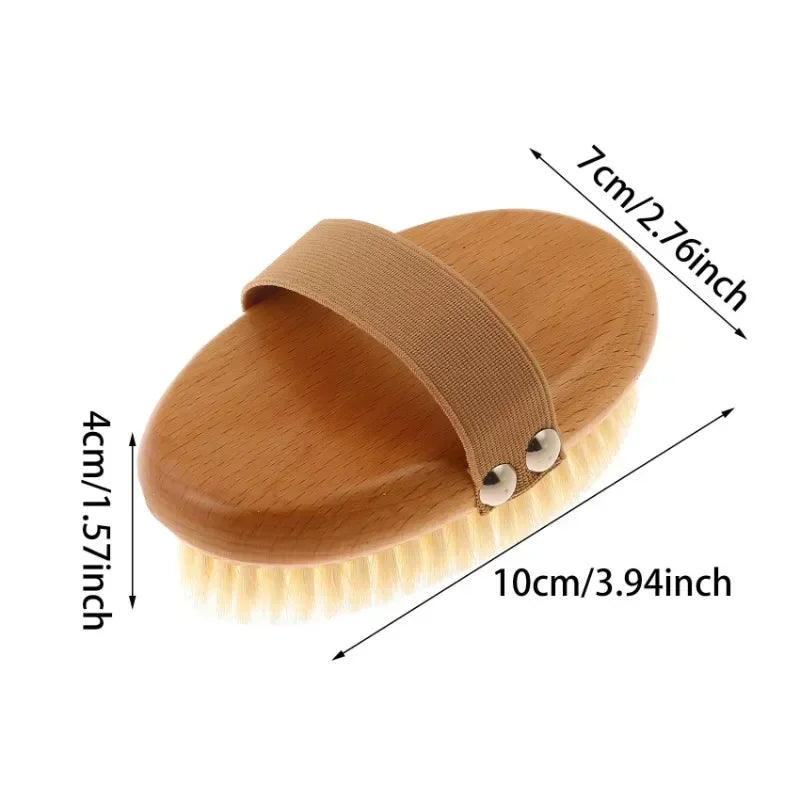 Natural Boar Bristle Bamboo Body Brush