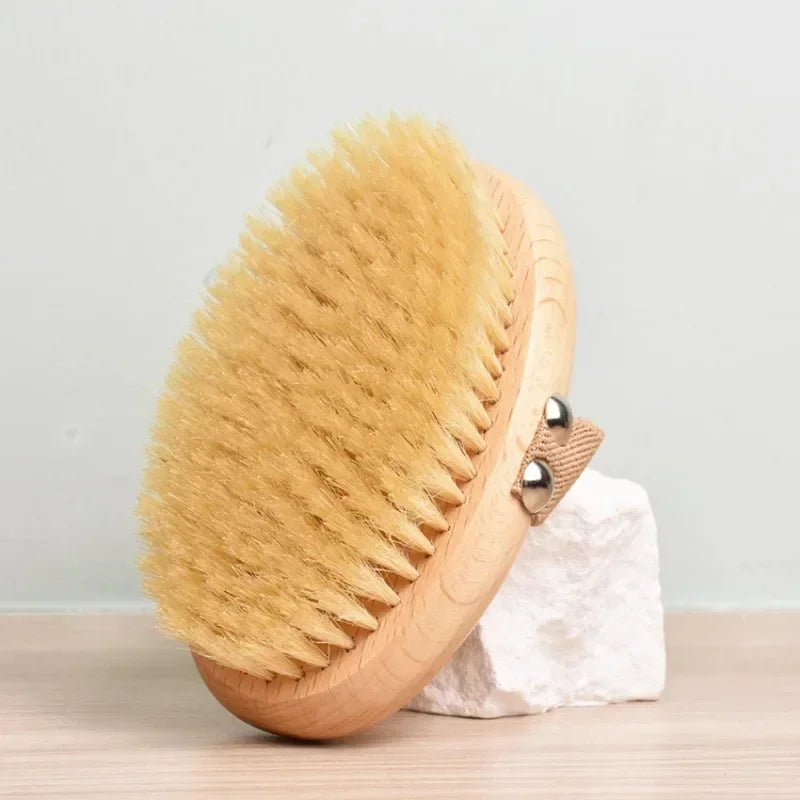 Natural Boar Bristle Bamboo Body Brush