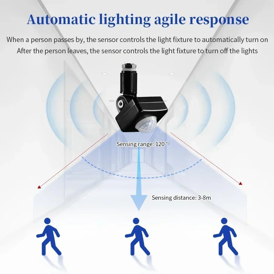 Smart PIR Motion Sensor Switch – Infrared Auto On/Off Light Control (110V/220V