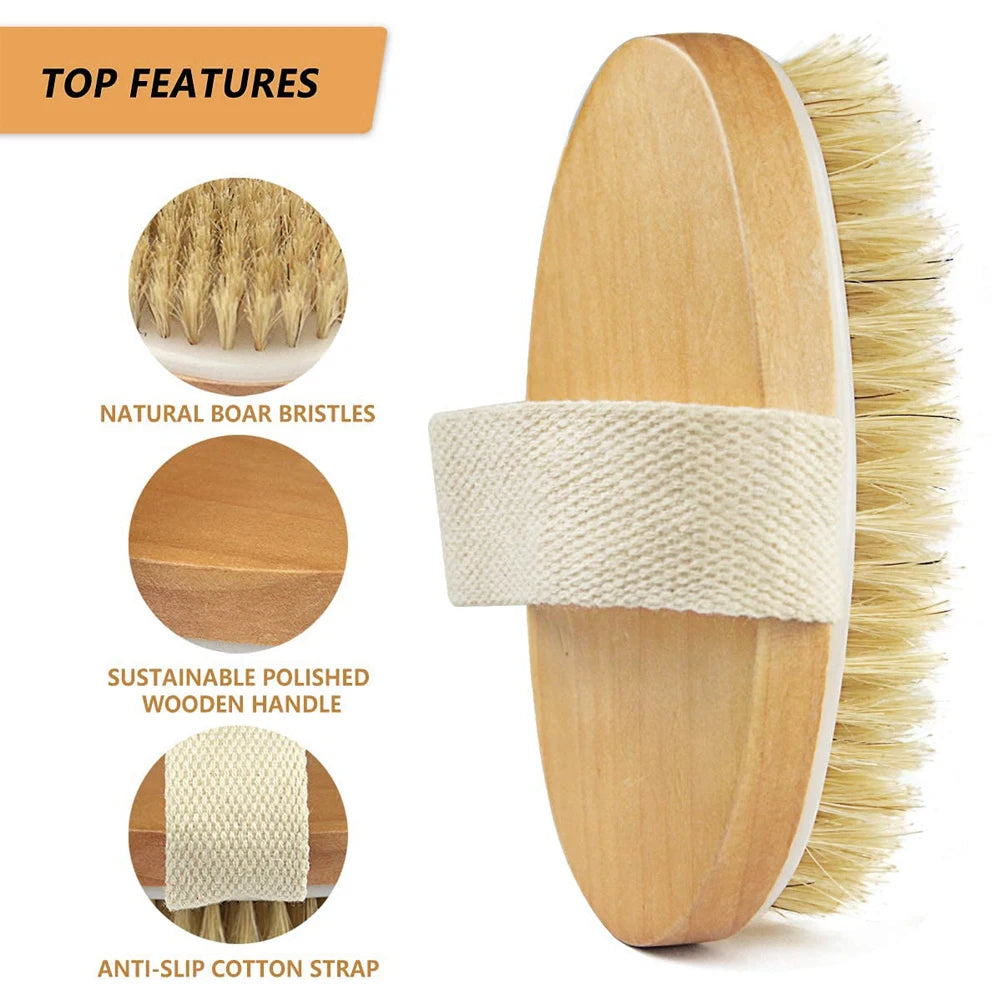 Exfoliating Wooden Body Massage Brush