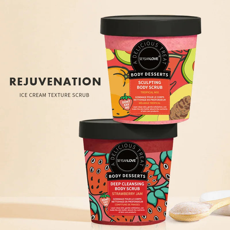 Strawberry Exfoliating Body Scrub Cream