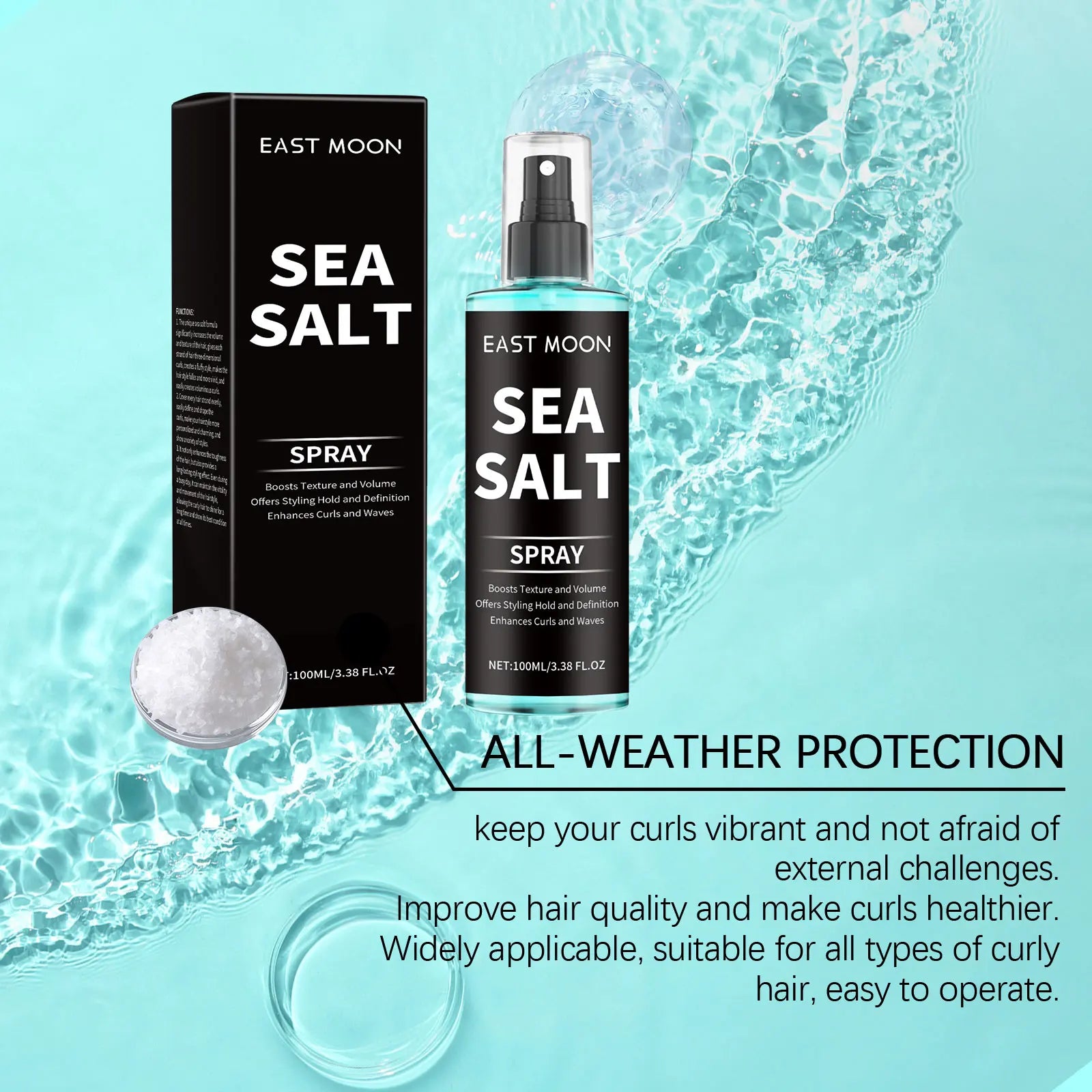 Sea Salt Hair Styling Spray – Curl Defining & Volumizing Mist