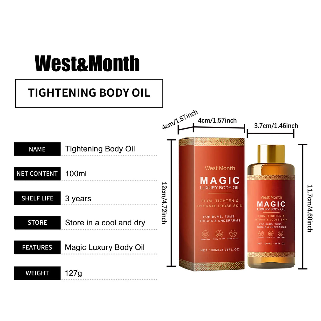 Firming & Tightening Body Oil – Nourishing Anti-Cellulite Skin Care