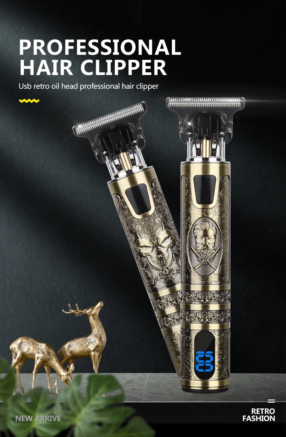 T9 LCD Electric Hair Trimmer – Precision Carving & Shaving Clipper for Men