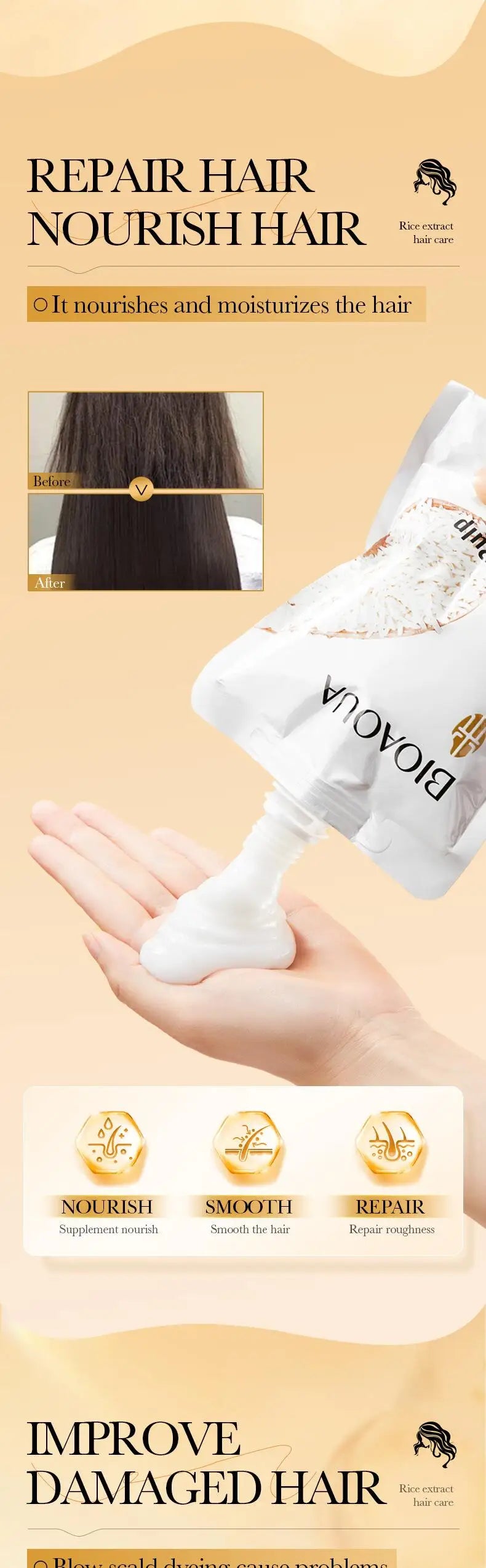 Rice Keratin Hair Mask – 5 Sec Repair