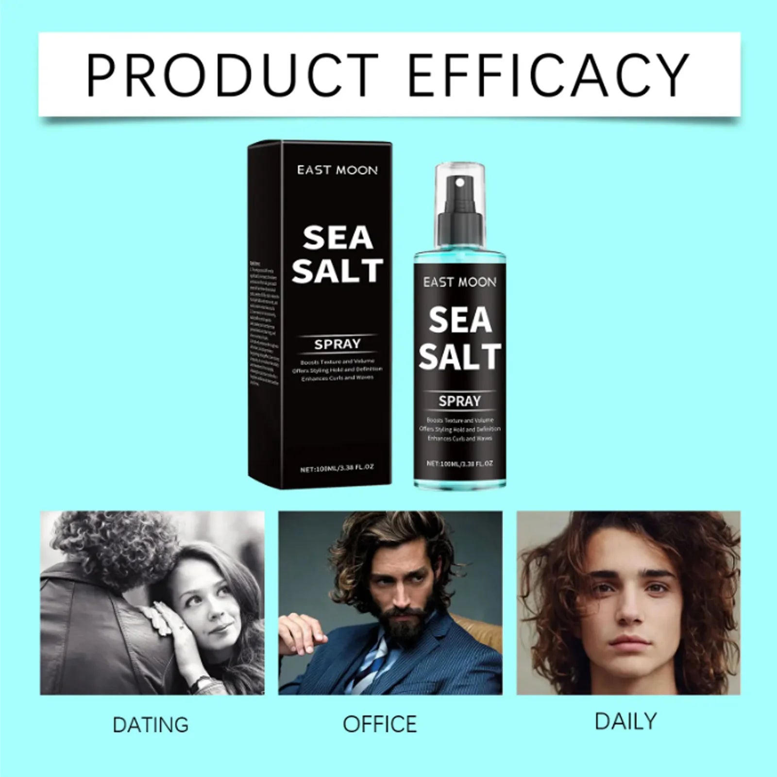 Sea Salt Hair Styling Spray – Curl Defining & Volumizing Mist