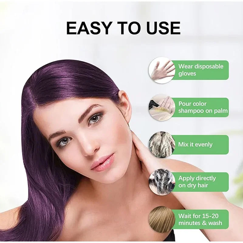 3-in-1 Quick Black Hair Dye Shampoo