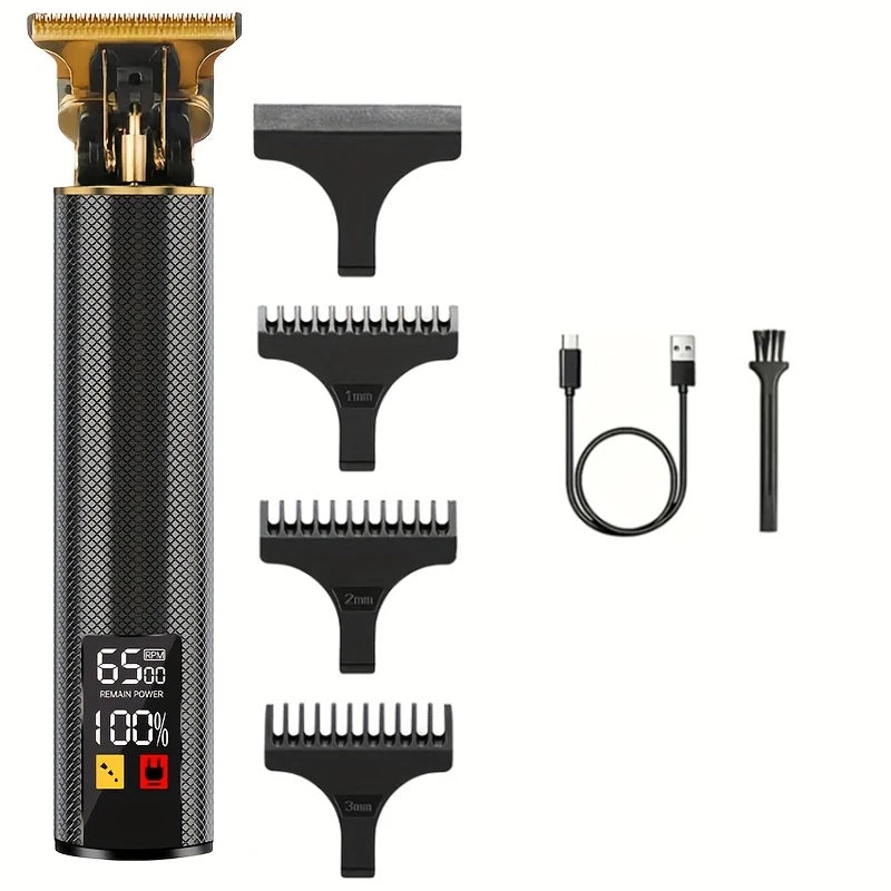 T9 LCD Electric Hair Trimmer – Precision Carving & Shaving Clipper for Men