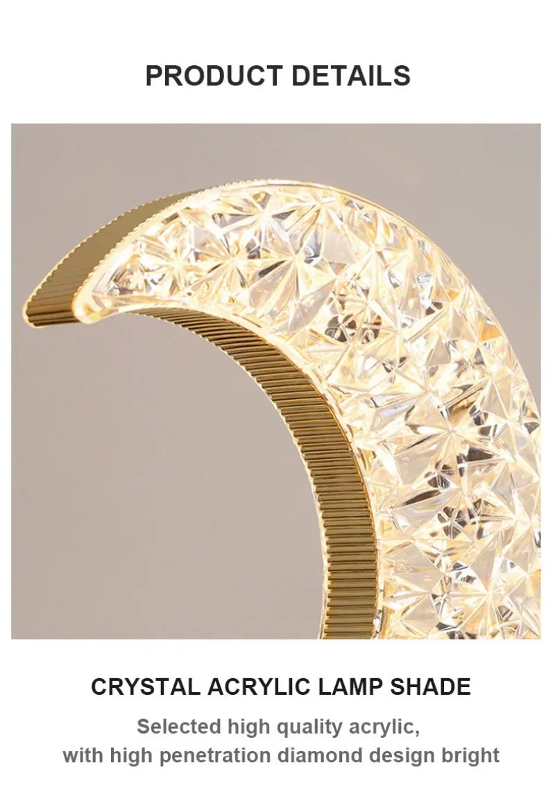 Crystal Touch Dimming Night Light – USB LED Bedside Lamp for Bedroom Décor
