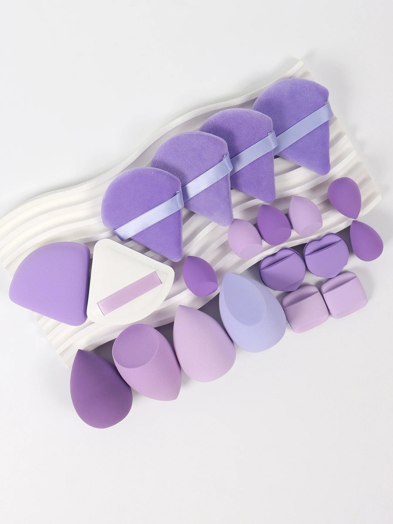 20-Piece Pink Makeup Sponge & Puff Set – For Cream, Powder & Concealer