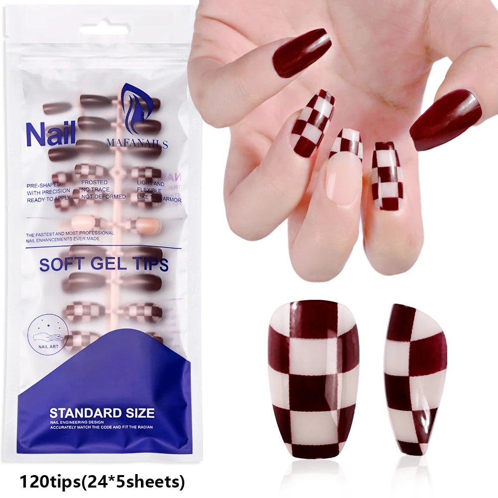 240/120pcs Colorful Short Square Press-On Nails